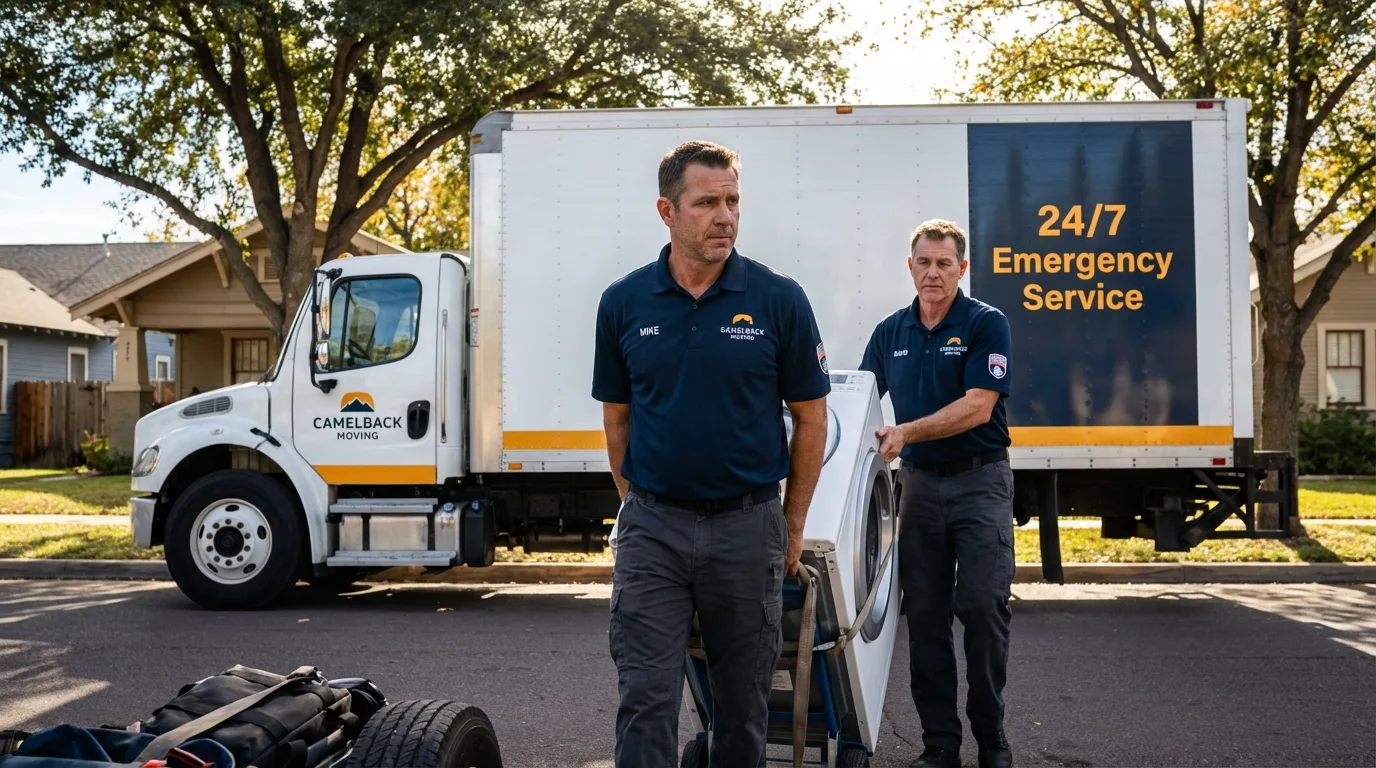 CamelBack Moving crew loading furniture in Santa Fe Springs, CA